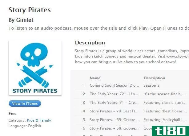 family friendly podcasts story pirates