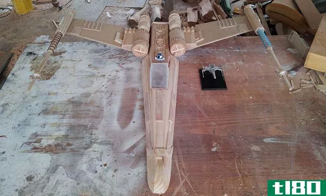 DIY Star Wars X-wing woodworking project