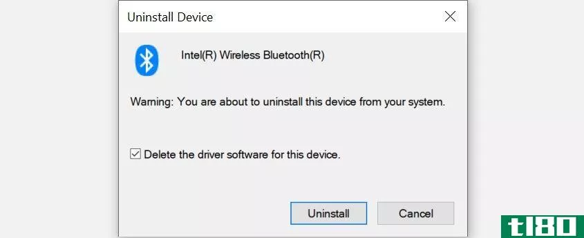 Uninstall Bluetooth Driver Prompt