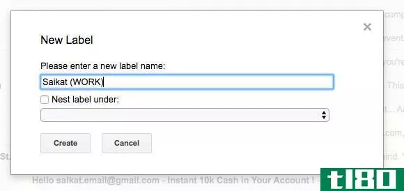 New Gmail Label