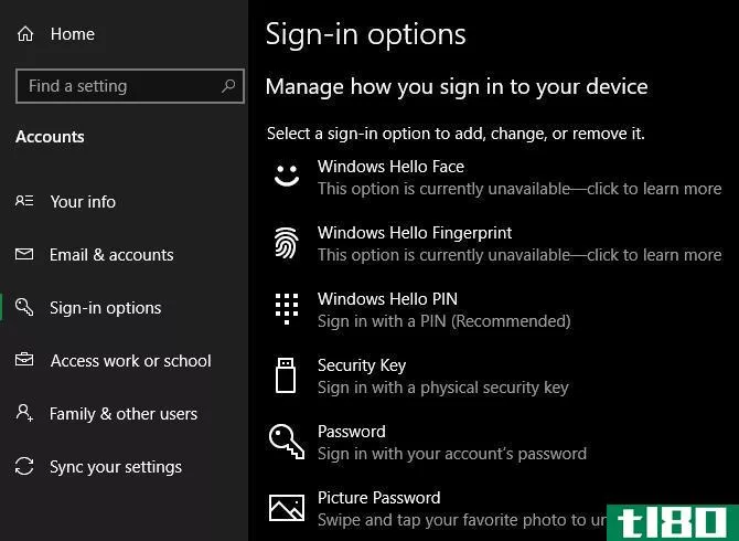 Windows 10 Sign In Opti***