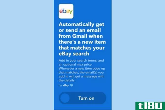 ifttt gmail ebay search match