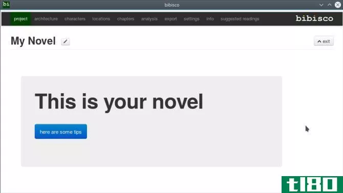 linux novel writing app bibisco