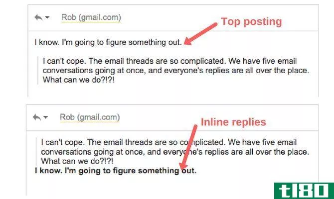 top posting vs inline replies email