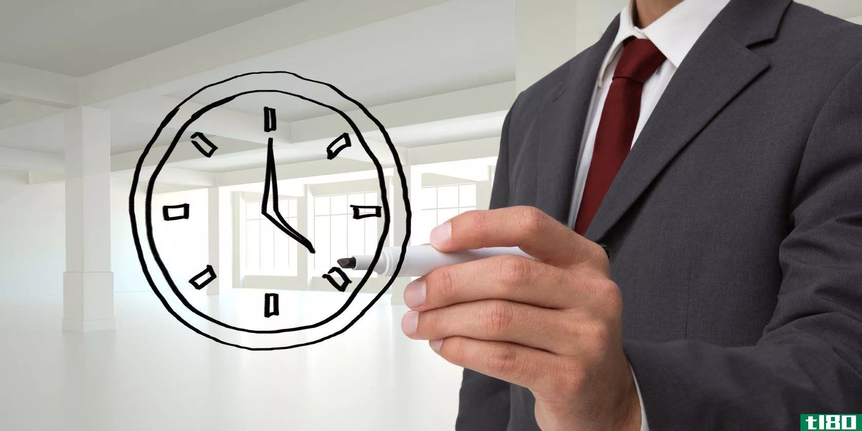 composite-image-of-business-person-drawing-a-black-clock