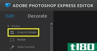 photoshop express crop rotate