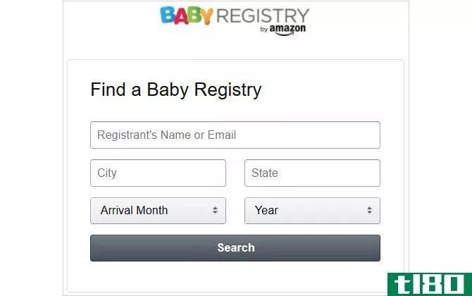 amazon baby registry search