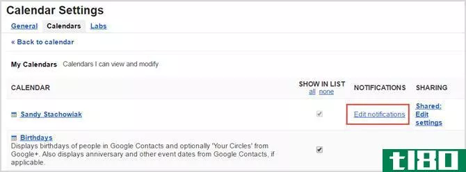 google calendar edit notify web