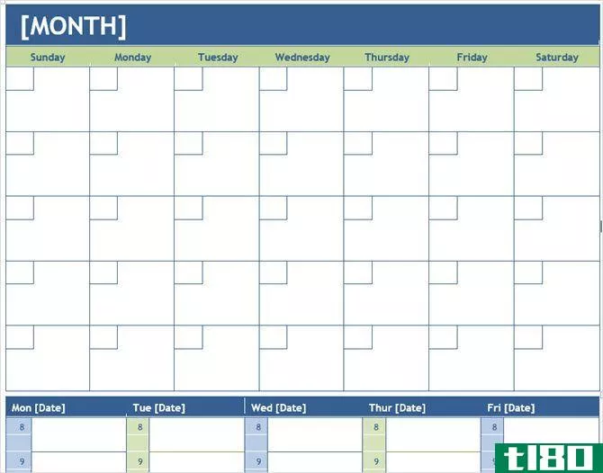 monthly weekly planner template word