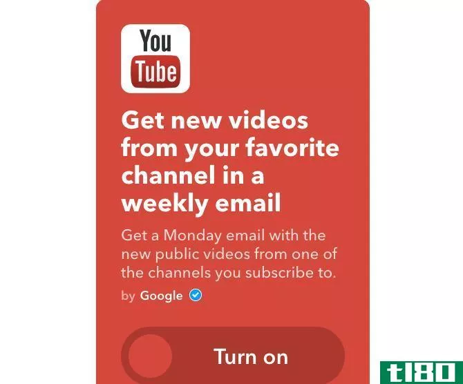 youtube ifttt new channel videos to weekly email