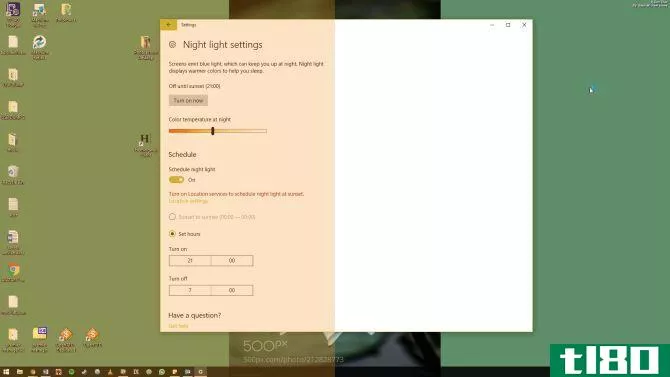 windows 10 night light mode comparison