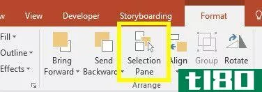 powerpoint selection pane