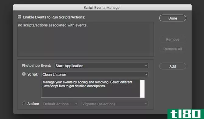 scripts event manager