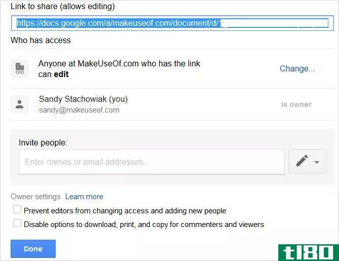 Google Docs for business document advanced sharing