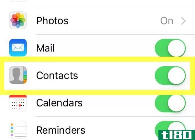 contacts in icloud