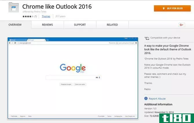 chrome like outlook gmail extension
