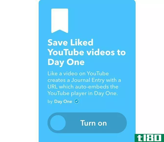youtube ifttt liked videos to day one