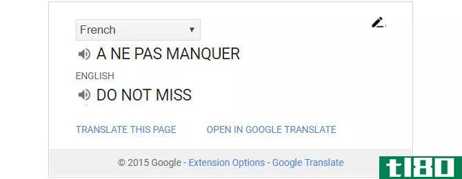 google translate chrome extension