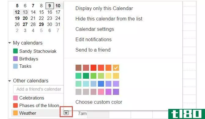 google calendar change colors