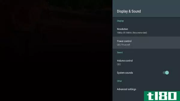 android tv settings display sound