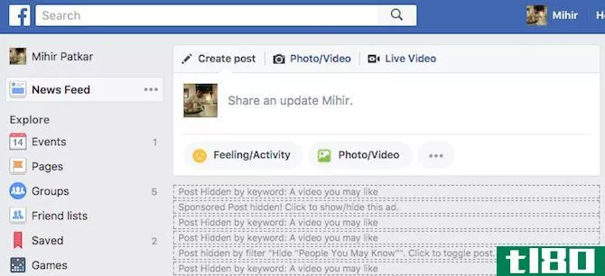 facebook news feed hidden posts