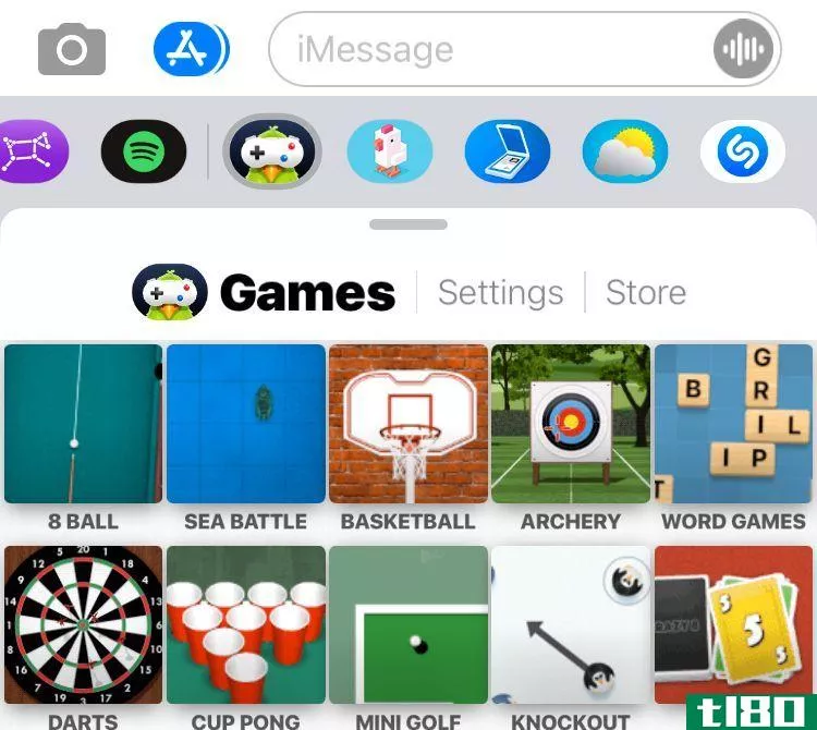 GamePigeon iMessage app on iPhone