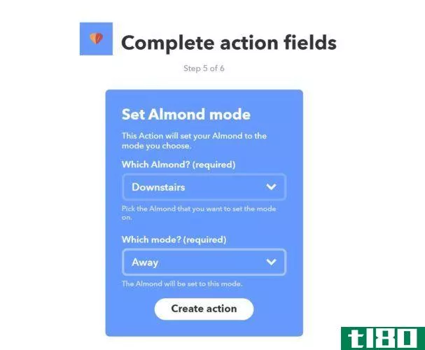 complete action fields ifttt