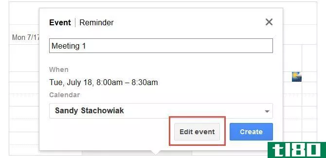 google calendar edit events