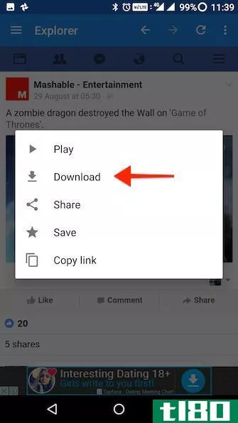 Download Videos from Facebook Instagram Twitter on Android 13