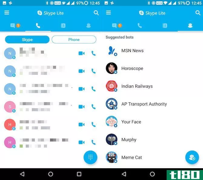 android lite apps skype