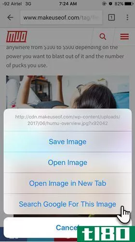 Google Reverse Image Search on Mobile