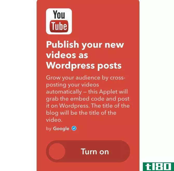 youtube ifttt new videos as wordpress posts