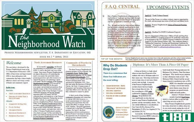 newsletter template neighborhood watch