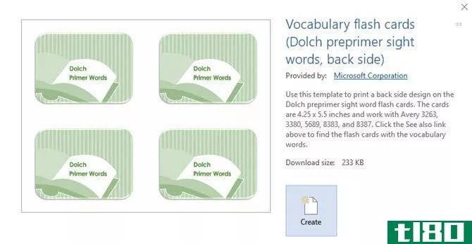 Vocabulary Index Cards