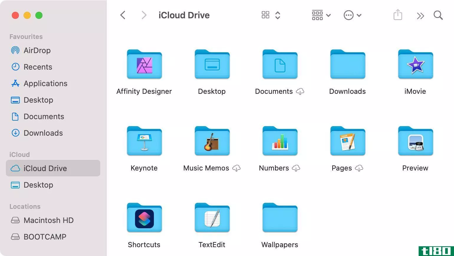iCloud Drive ic*** in Finder on Mac