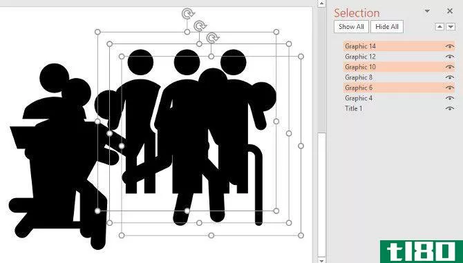 powerpoint selection pane in action