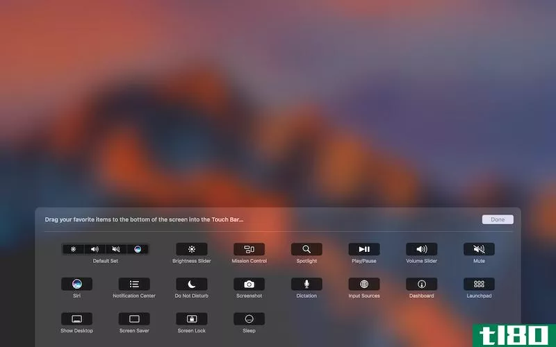 macbook pro touch bar control strip