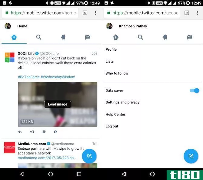 android lite apps twitter lite