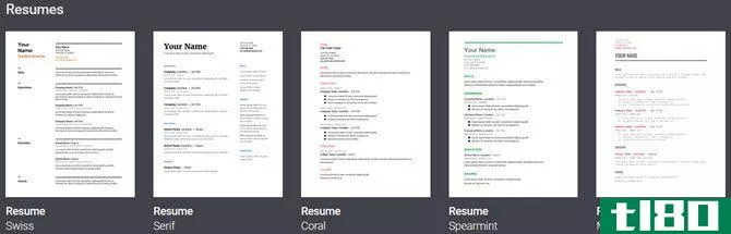 google docs resume templates