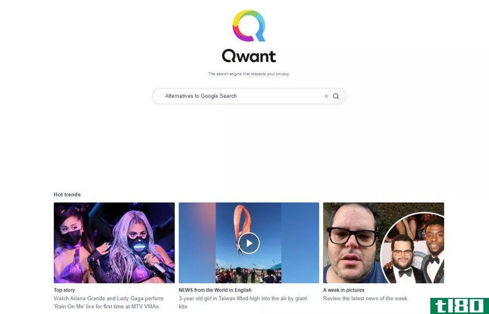 Qwant is a privacy focussed search engine