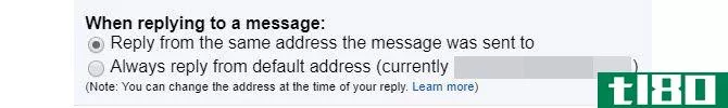 gmail enable same address reply