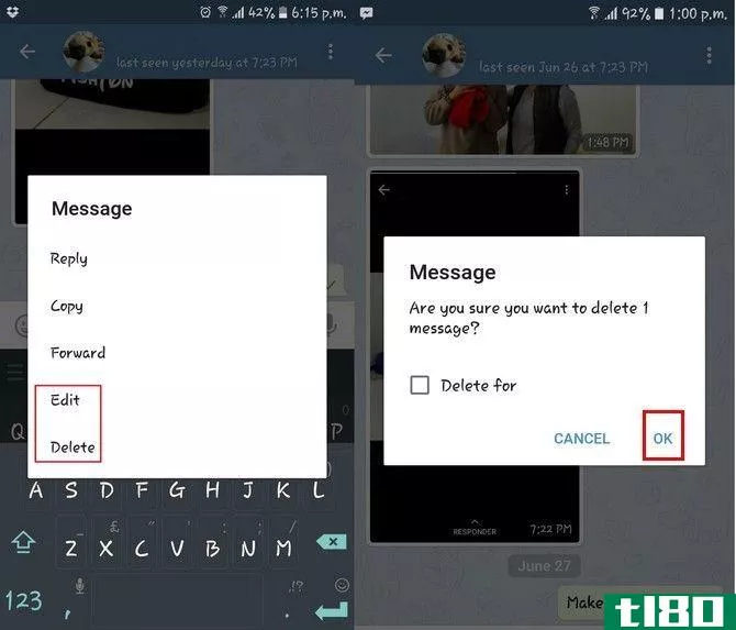 telegram edit delete messages