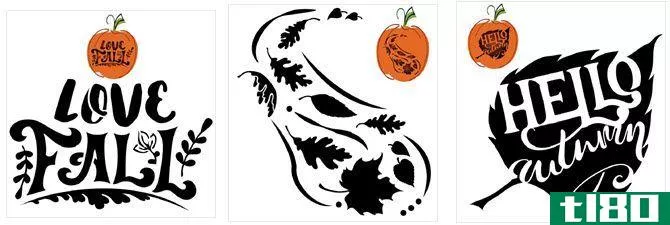 fall-themed pumpkins