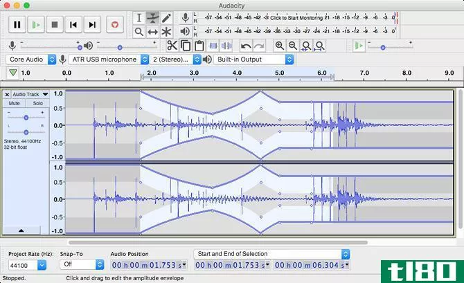 Audacity music production software