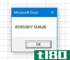 excel message box