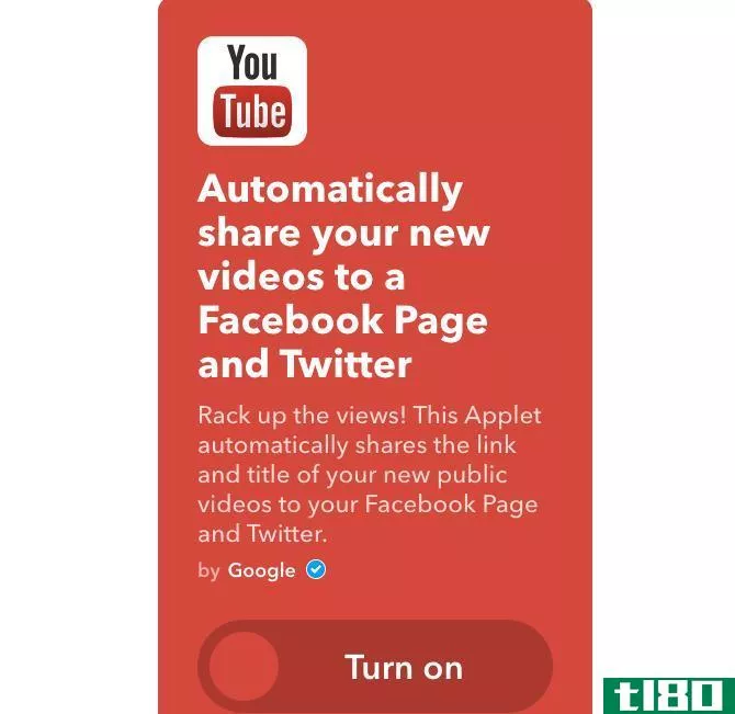 youtube ifttt share to twitter and facebook