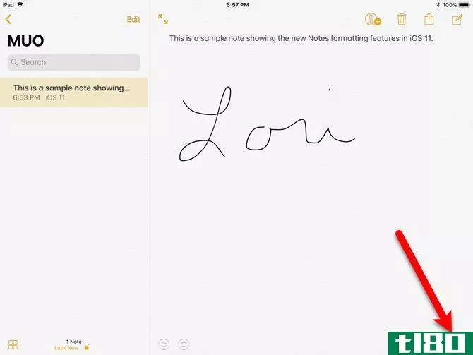 inline drawings notes ios 11