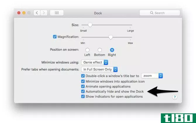 mac desktop clutter hide and show dock