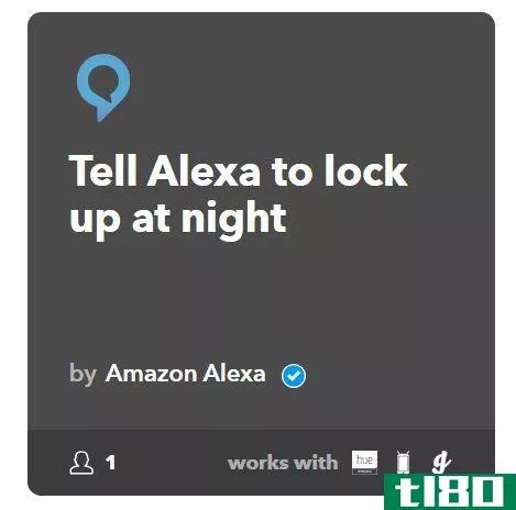 alexa lock up night ifttt
