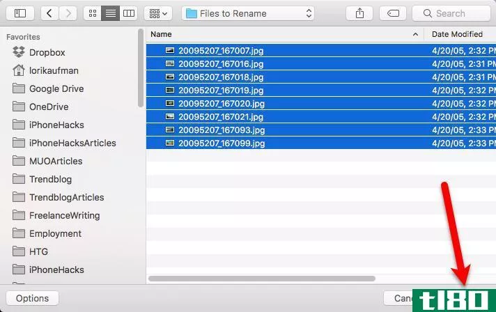 select files to rename namechanger mac